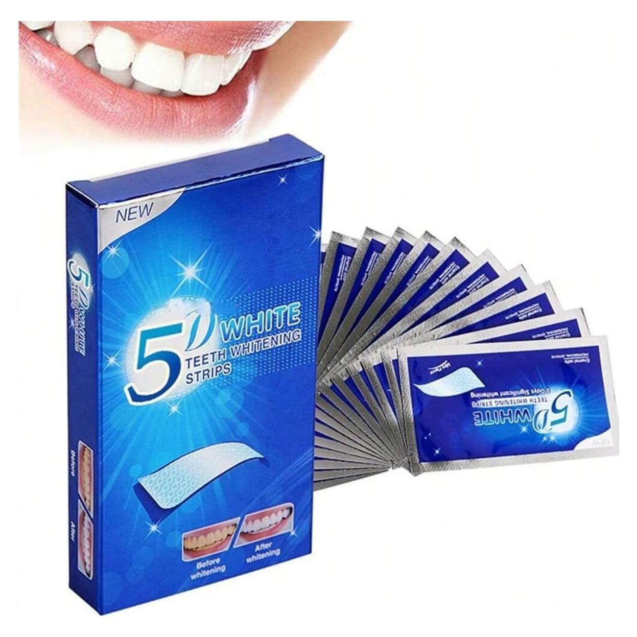 Tiras de Blanqueamiento Dental Profesional 5D Pujiang - Sensibilidad Reducida