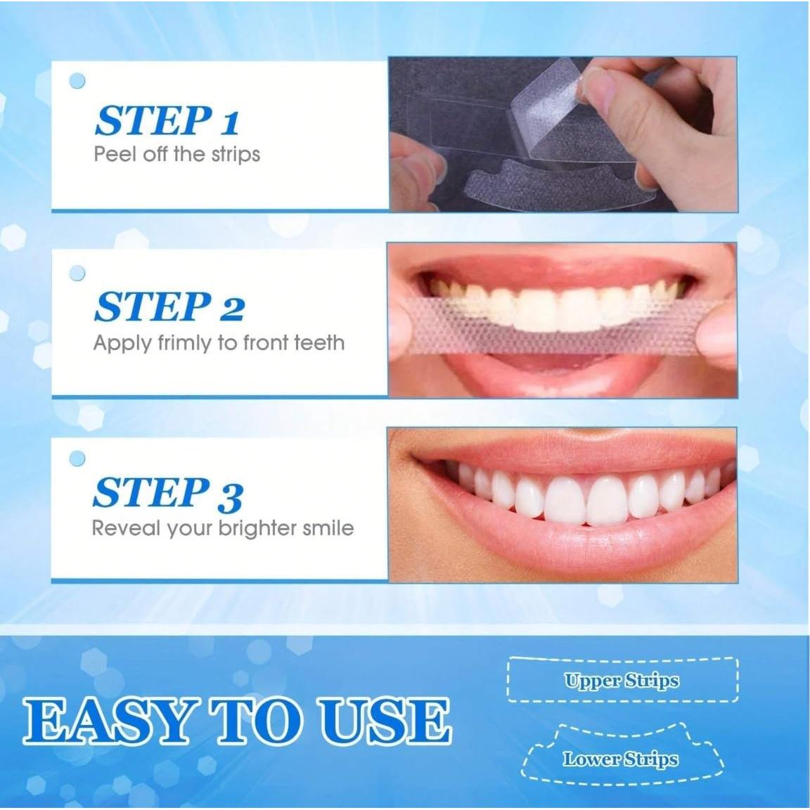 Tiras de Blanqueamiento Dental Profesional 5D Pujiang - Sensibilidad Reducida