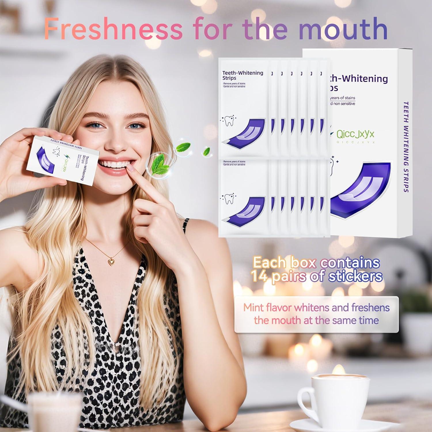 Tiras Blanqueadoras QICCJXYX para Dientes Sensibles - 28PCS