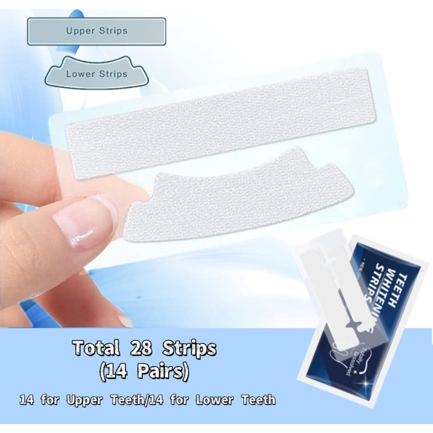 Tiras Blanqueadoras de Dientes 28 Unidades - Sin Sensibilidad, Menta