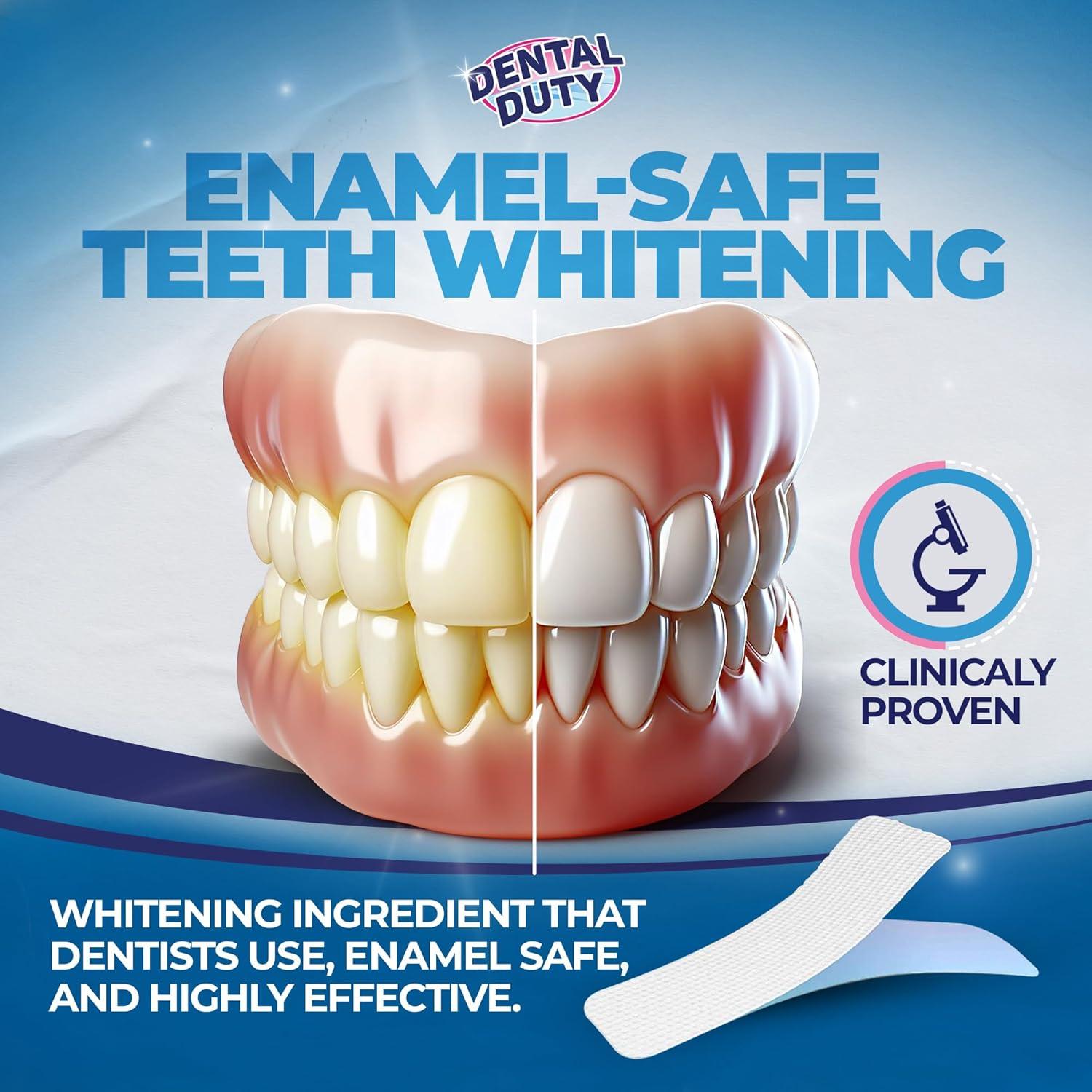 Tiras Blanqueadoras Dental Duty - 28 Piezas Veganas y Seguras