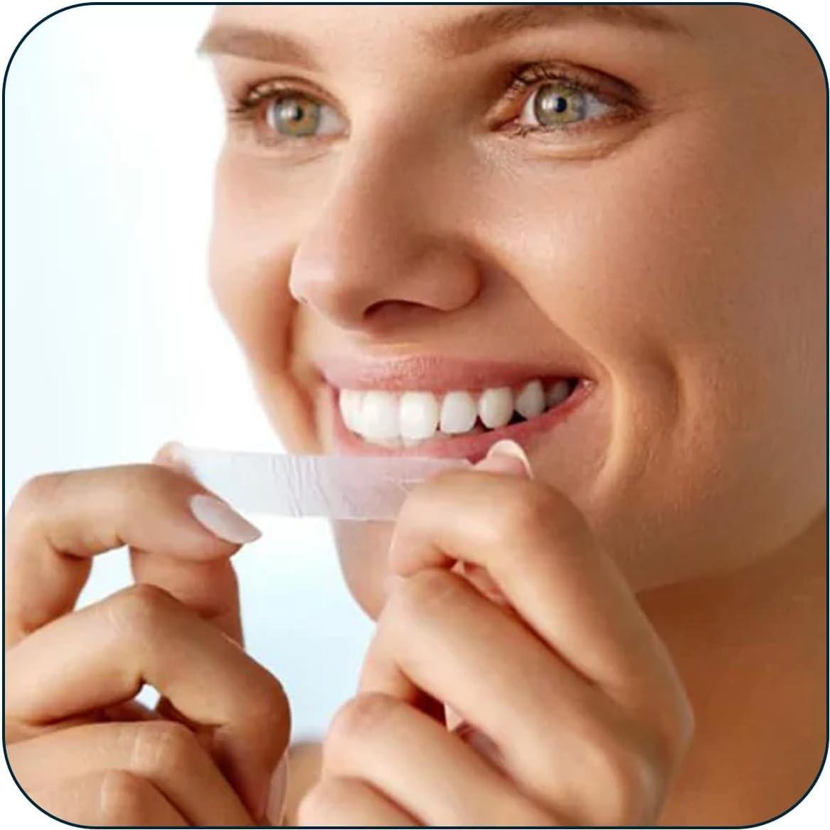 Tiras Blanqueadoras de Dientes ZAFINCO - 28 Tiras Menta