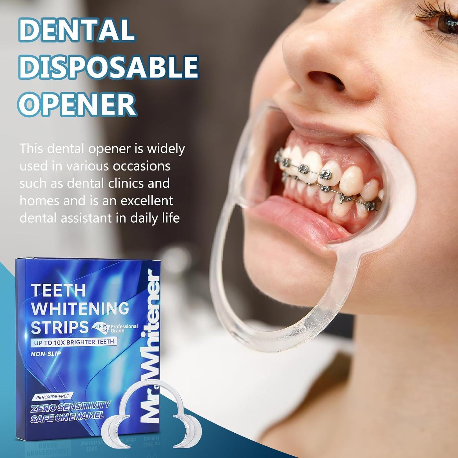 Tiras Blanqueadoras de Dientes Mr.Whitener - 44 Tiras Sin Peróxido