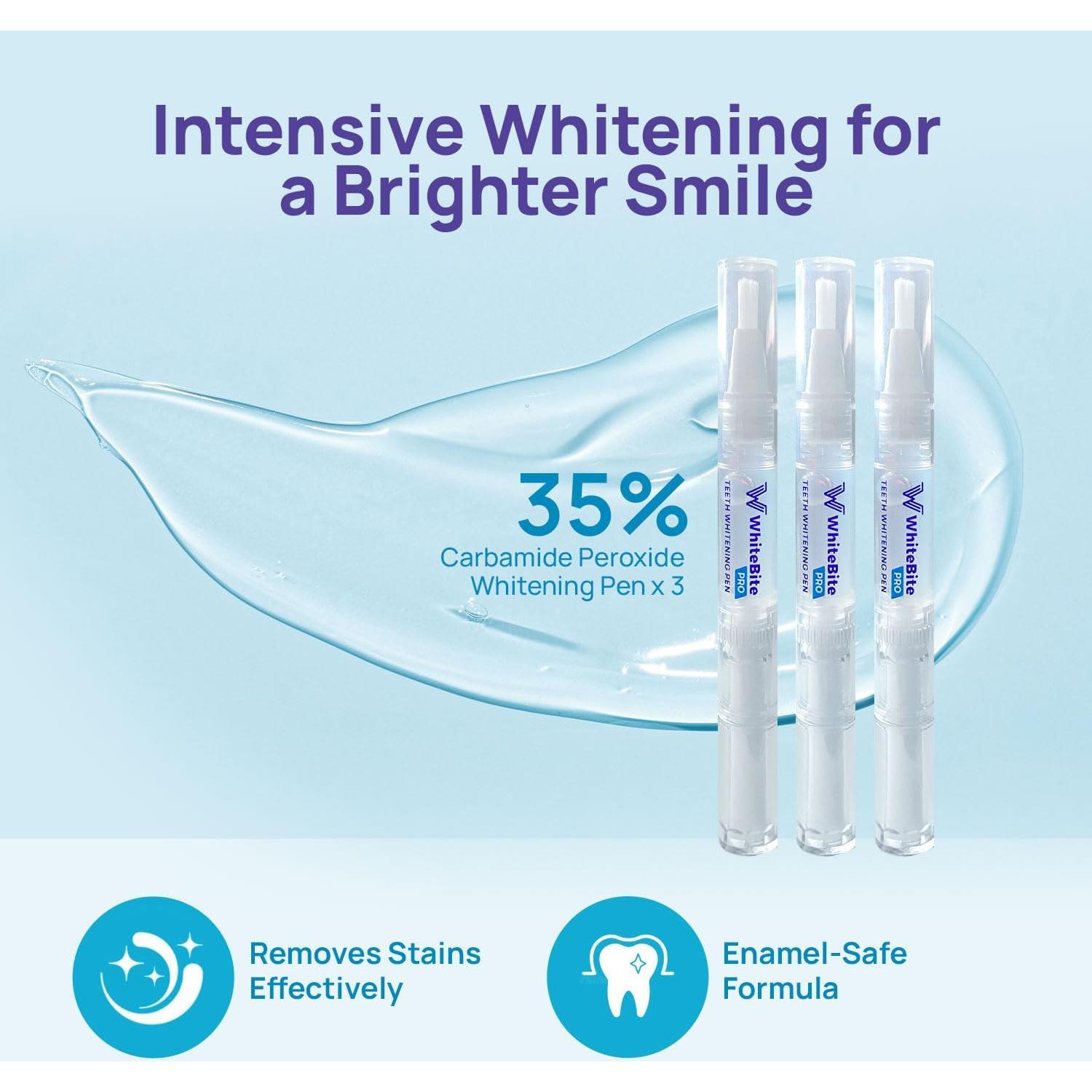 Kit Blanqueamiento Dental Whitebite Pro - Luz LED + Gel 35%