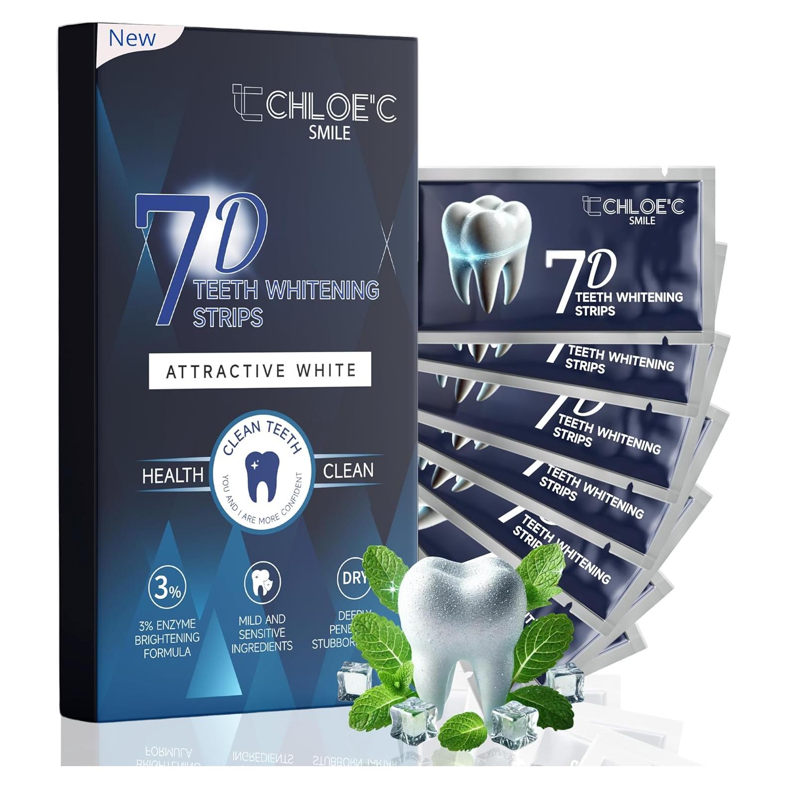 Tiras Blanqueadoras de Dientes ChloeC | 7 Tratamientos Menta