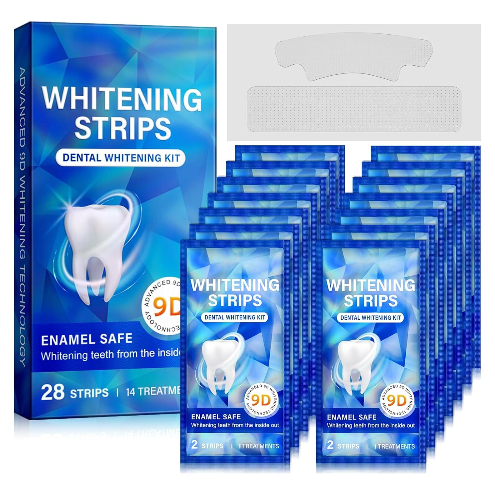 Kit de Tiras Blanqueadoras Ruduwu para Dientes Sensibles - 28 Tiras