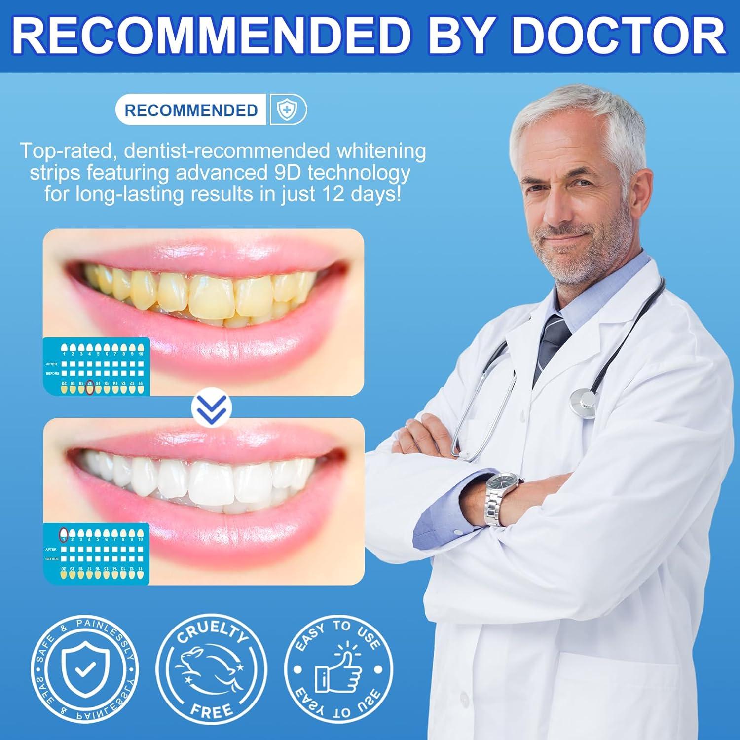 Kit de Tiras Blanqueadoras Ruduwu para Dientes Sensibles - 28 Tiras