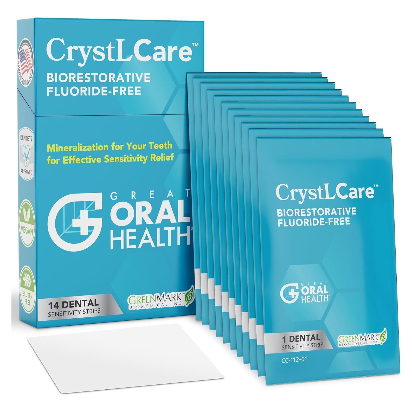 Tiras Dentales CrystLCare para Sensibilidad Dental - 14 Unidades