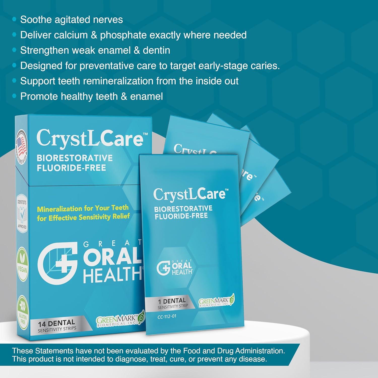 Tiras Dentales CrystLCare para Sensibilidad Dental - 14 Unidades