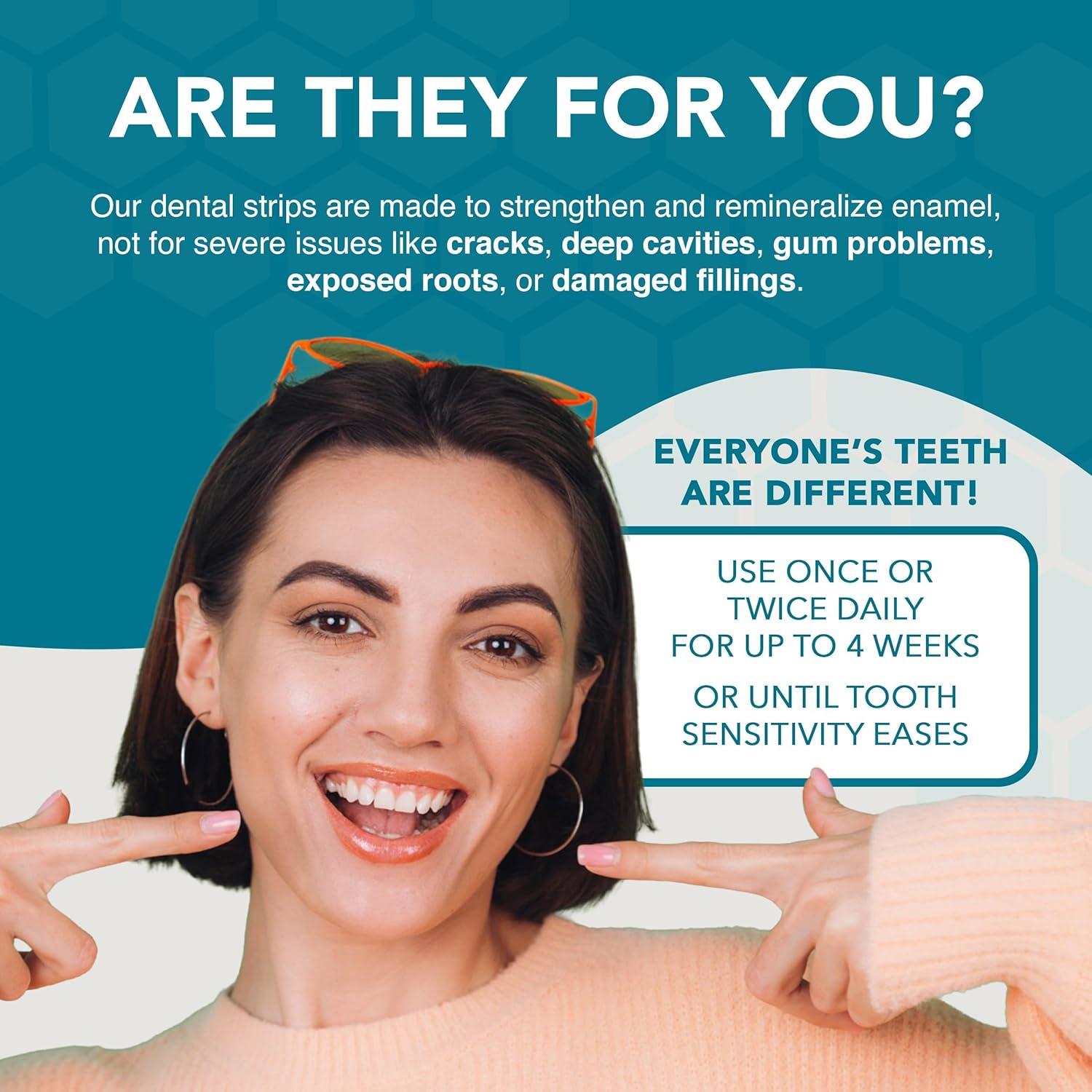 Tiras Dentales CrystLCare para Sensibilidad Dental - 14 Unidades