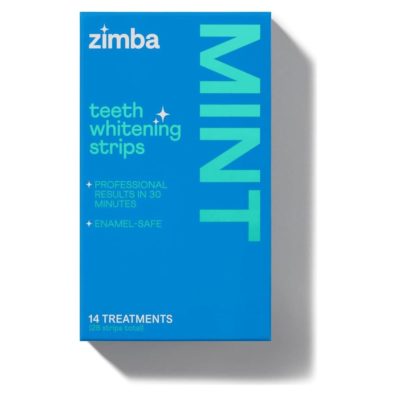 Tiras Blanqueadoras de Dientes Zimba Mint - 28 Tiras Veganas