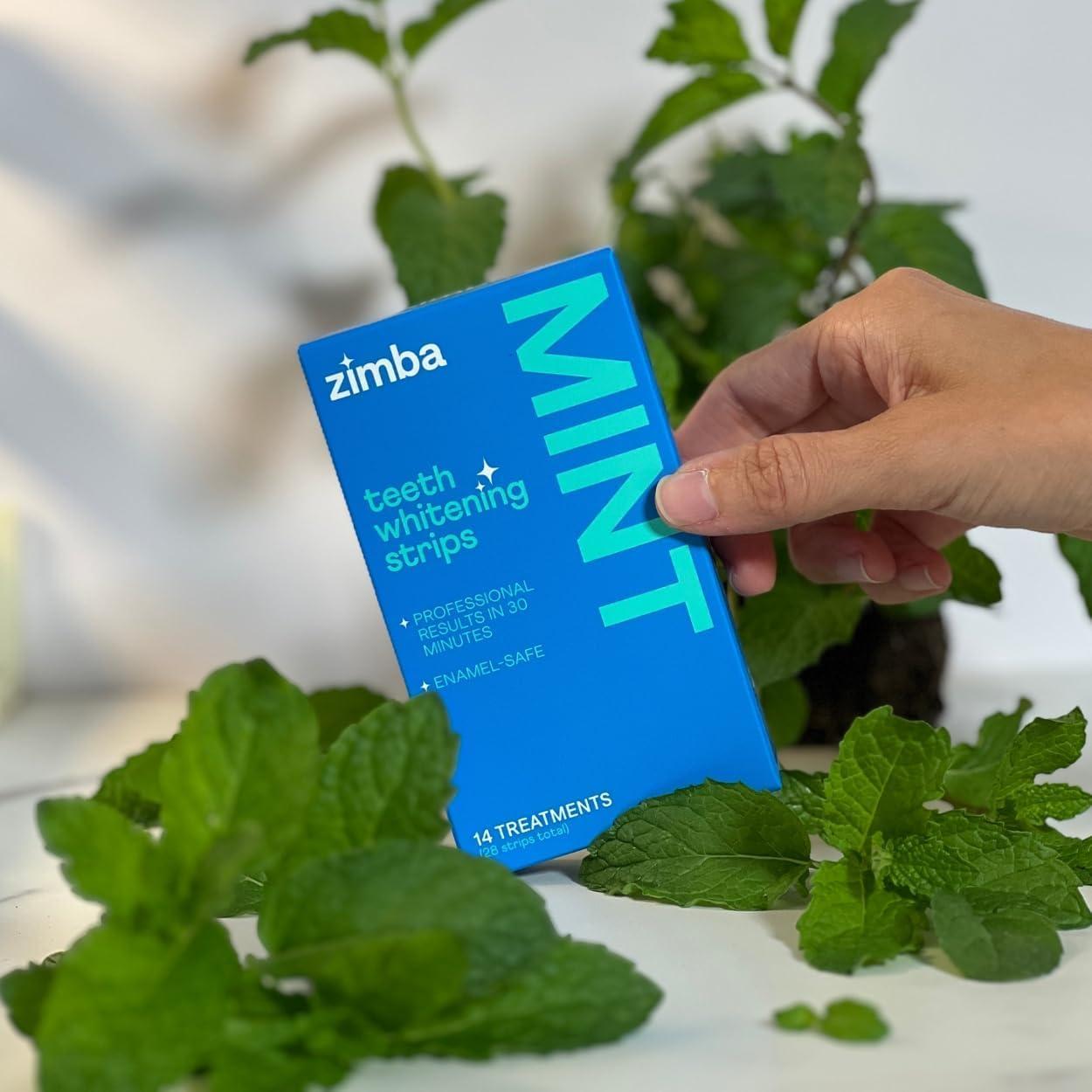 Tiras Blanqueadoras de Dientes Zimba Mint - 28 Tiras Veganas