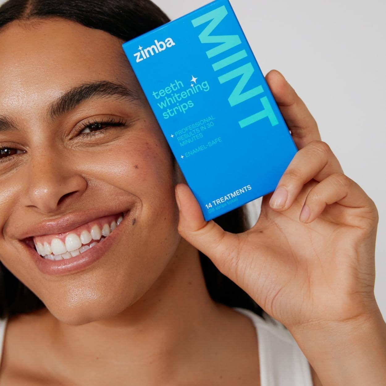 Tiras Blanqueadoras de Dientes Zimba Mint - 28 Tiras Veganas