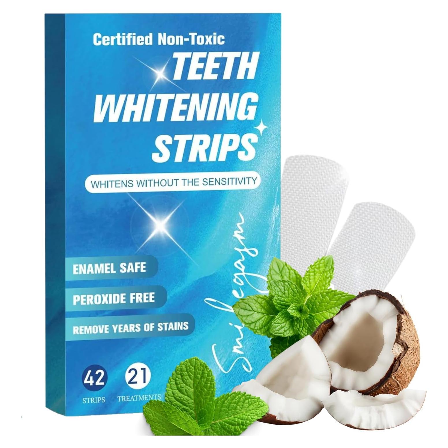 Tiras Blanqueadoras de Dientes Smilegasm - 42 Tiras - Sin Peróxido