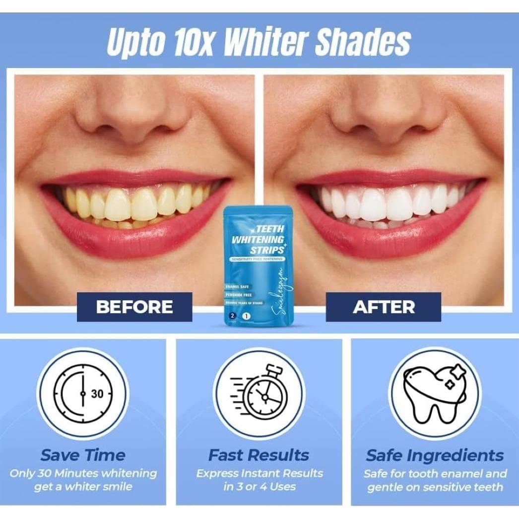 Tiras Blanqueadoras de Dientes Smilegasm - 42 Tiras - Sin Peróxido