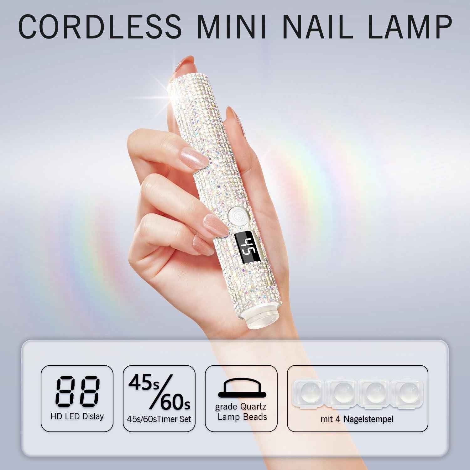 Lámpara UV Recargable Peccera para Uñas de Gel - Curado Rápido