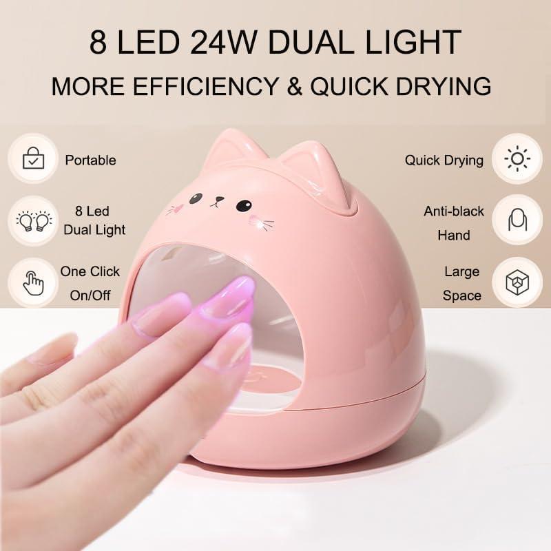 Lámpara UV LED 24W para Uñas Gel Dongguan - Portátil Rosa