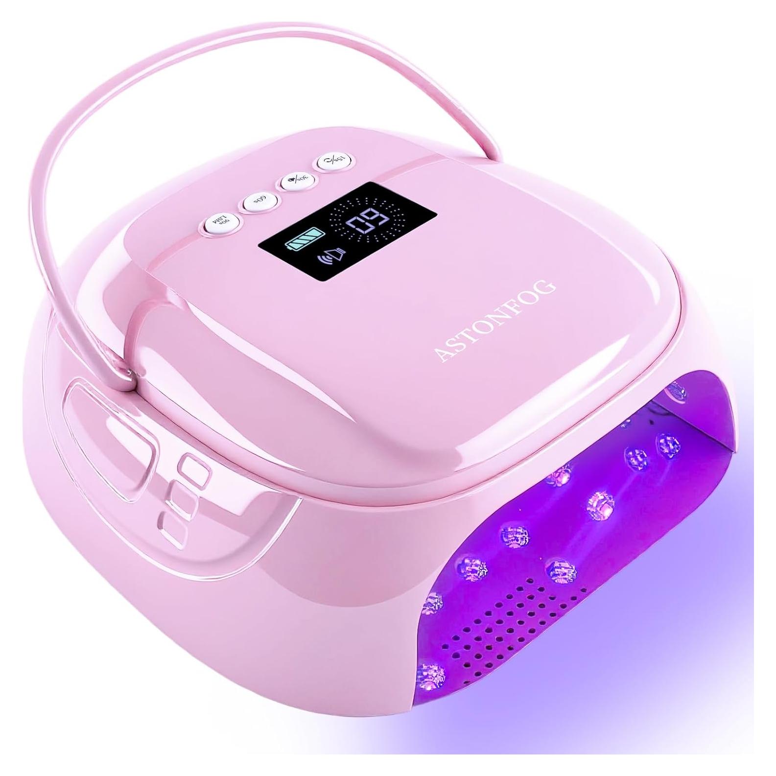 Lámpara UV LED 126W Astonfog Púrpura, Secador de Uñas Portátil