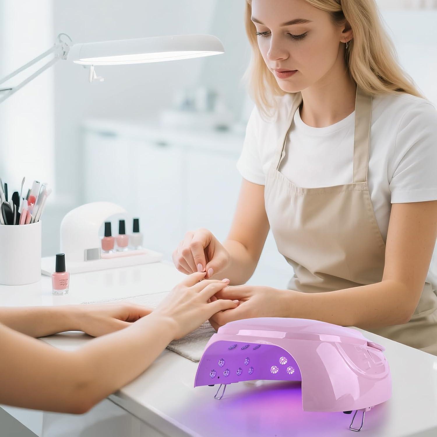 Lámpara UV LED 126W Astonfog Púrpura, Secador de Uñas Portátil