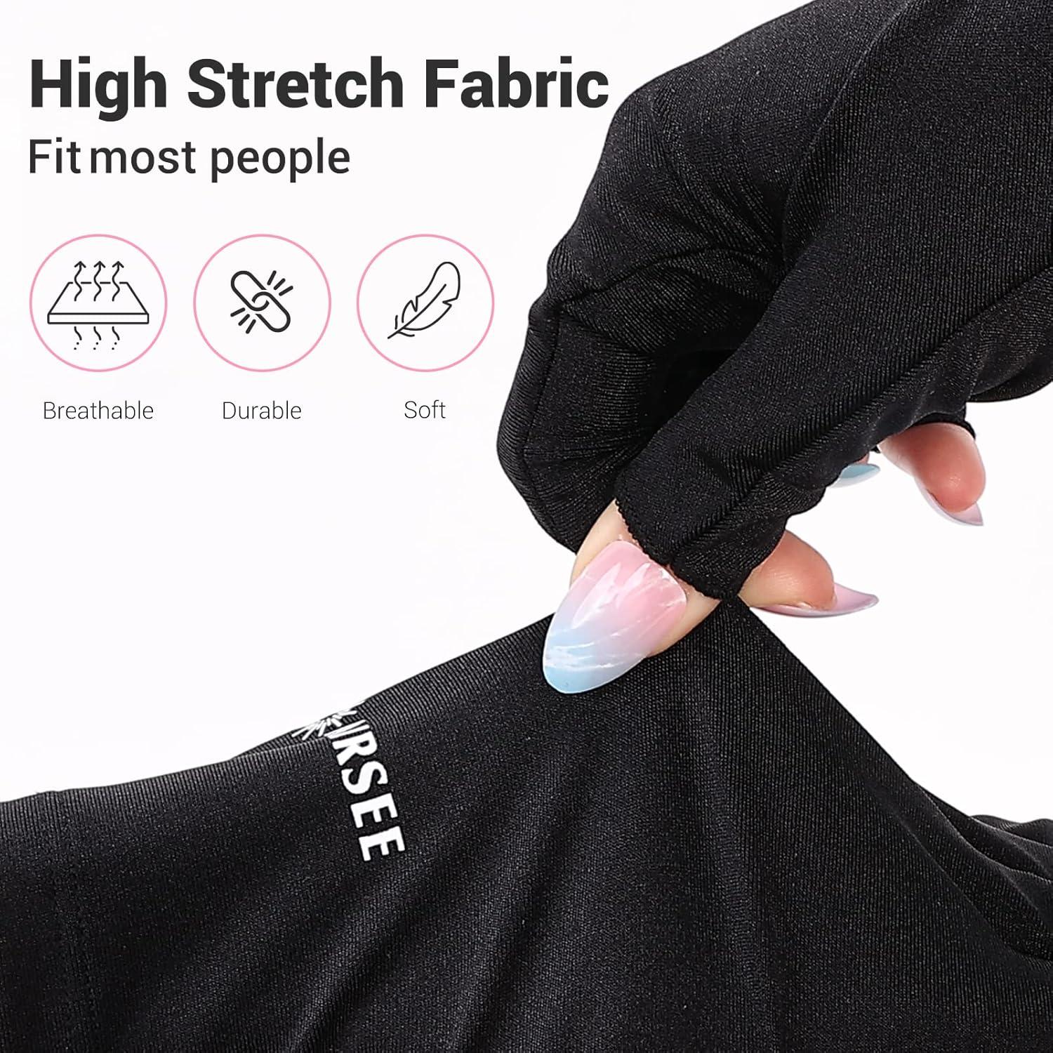 Guantes UV AIRSEE para Uñas - Protección UPF50+ - Negro