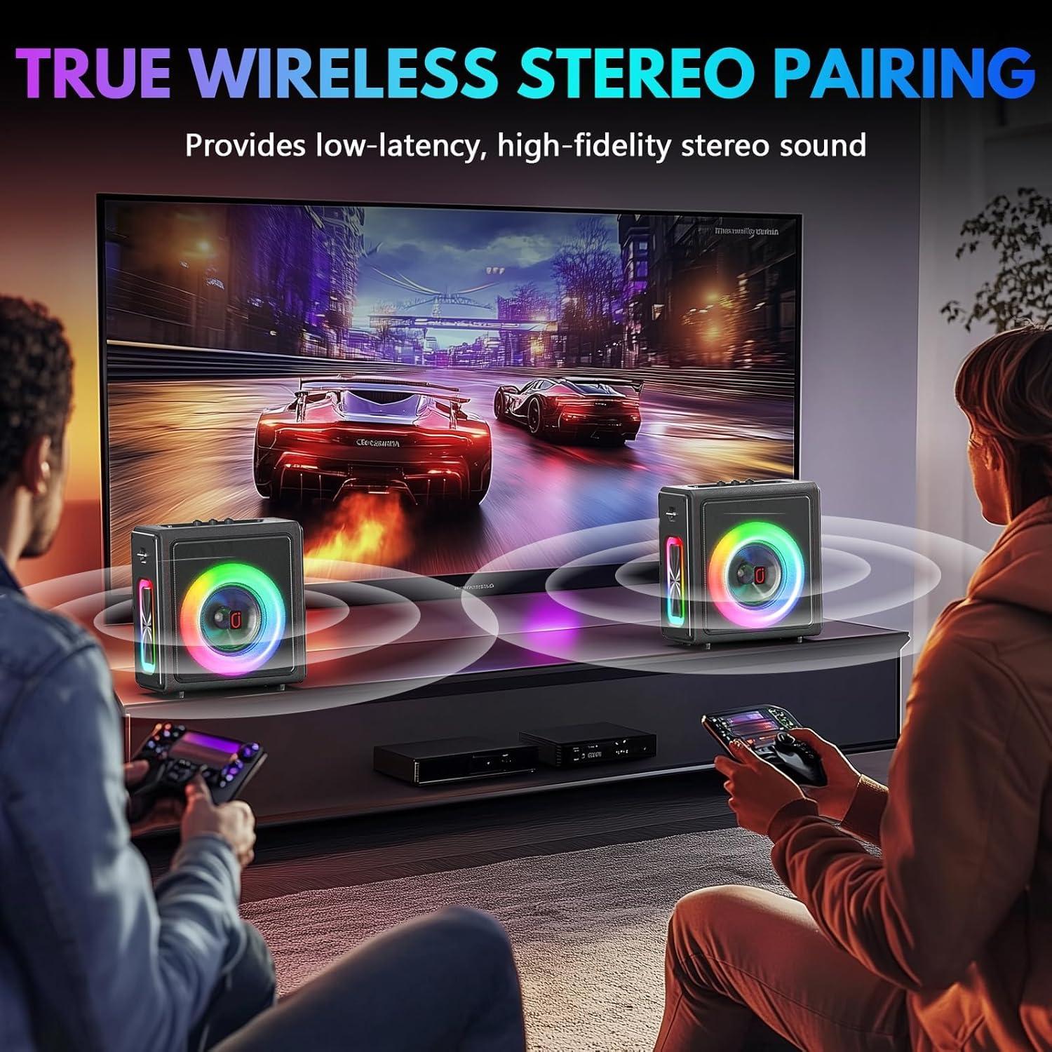 Máquina de Karaoke PPMIC MS75 Bluetooth 5.3 120W Portátil