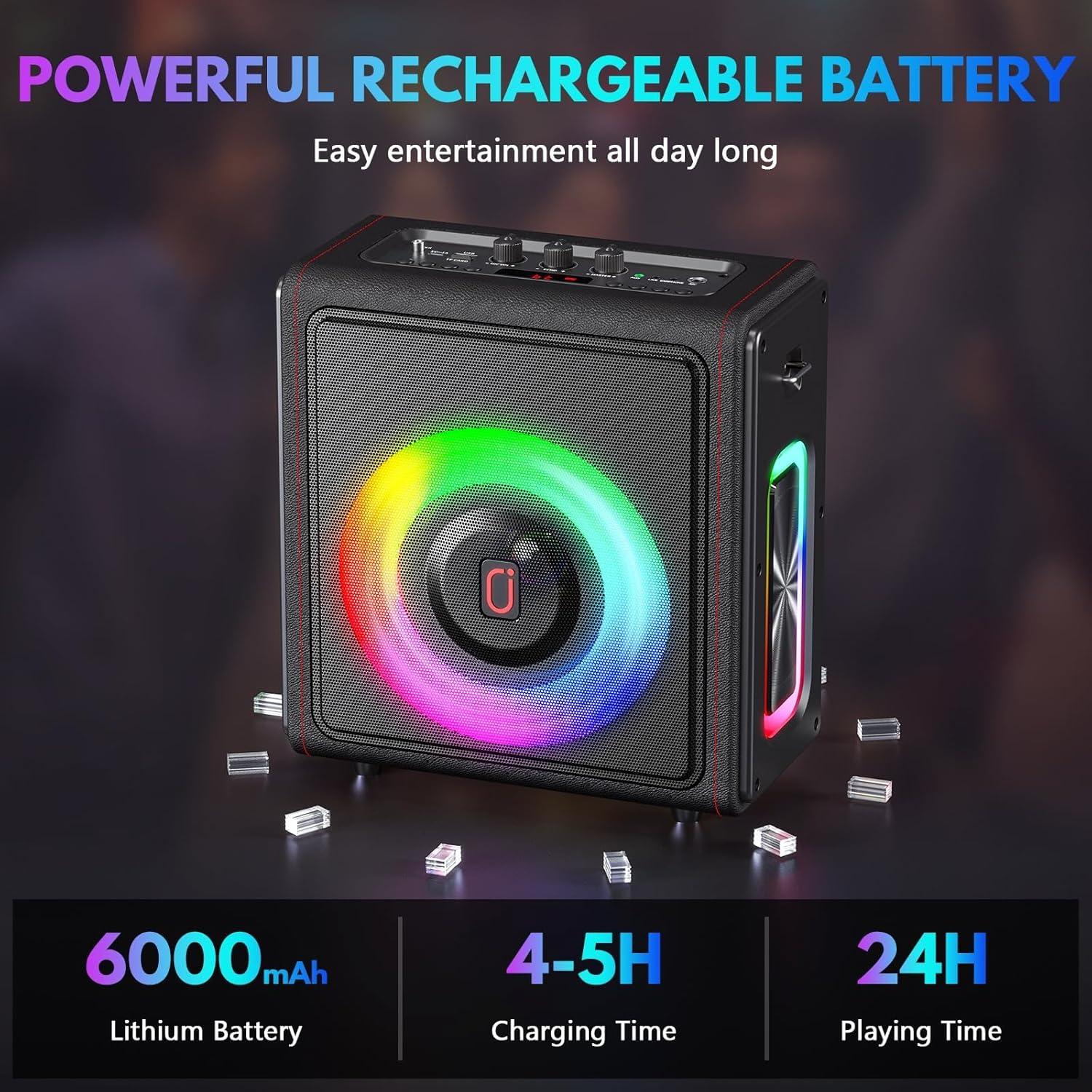 Máquina de Karaoke PPMIC MS75 Bluetooth 5.3 120W Portátil