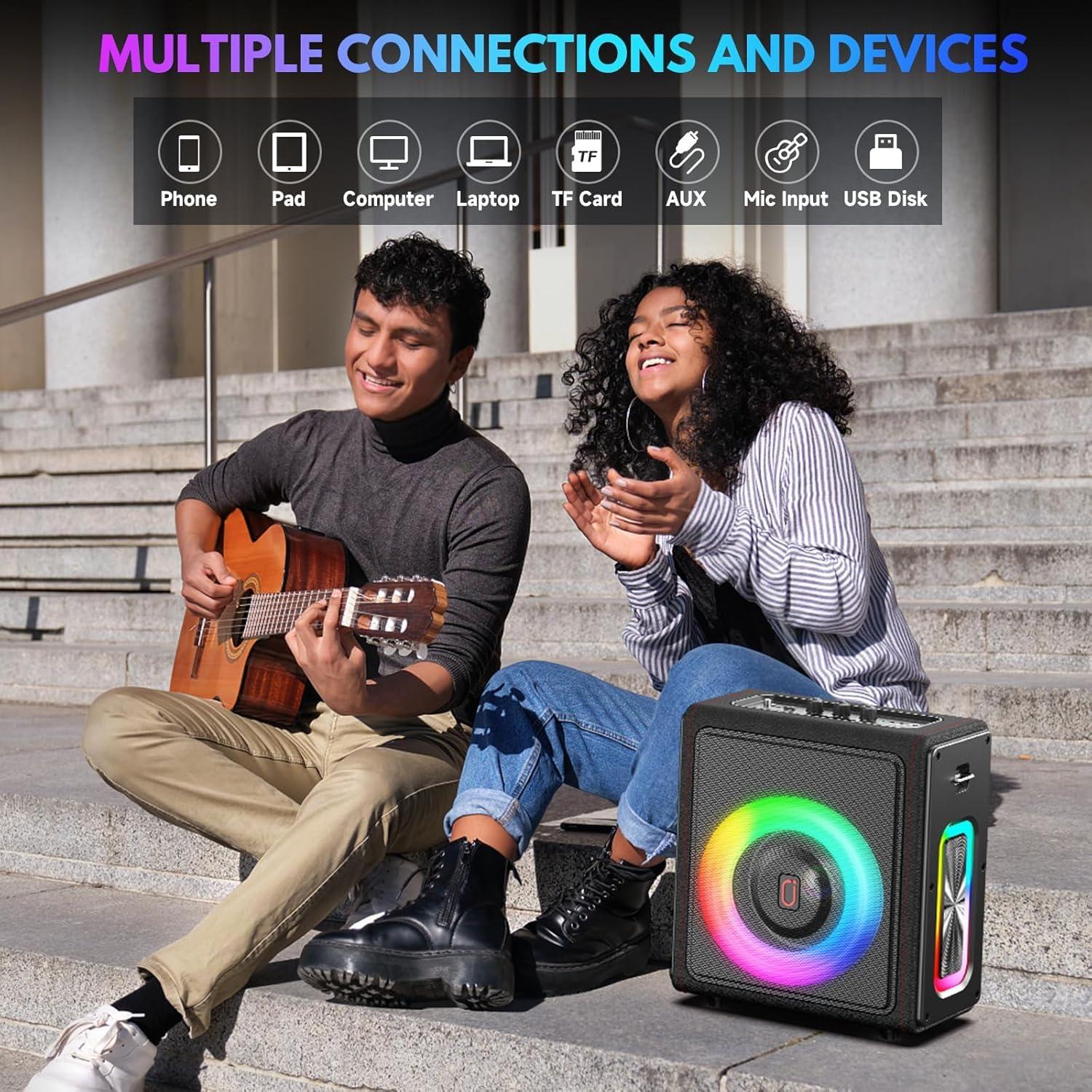 Máquina de Karaoke PPMIC MS75 Bluetooth 5.3 120W Portátil