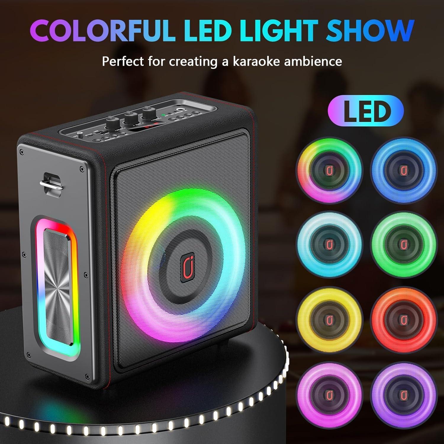 Máquina de Karaoke PPMIC MS75 Bluetooth 5.3 120W Portátil