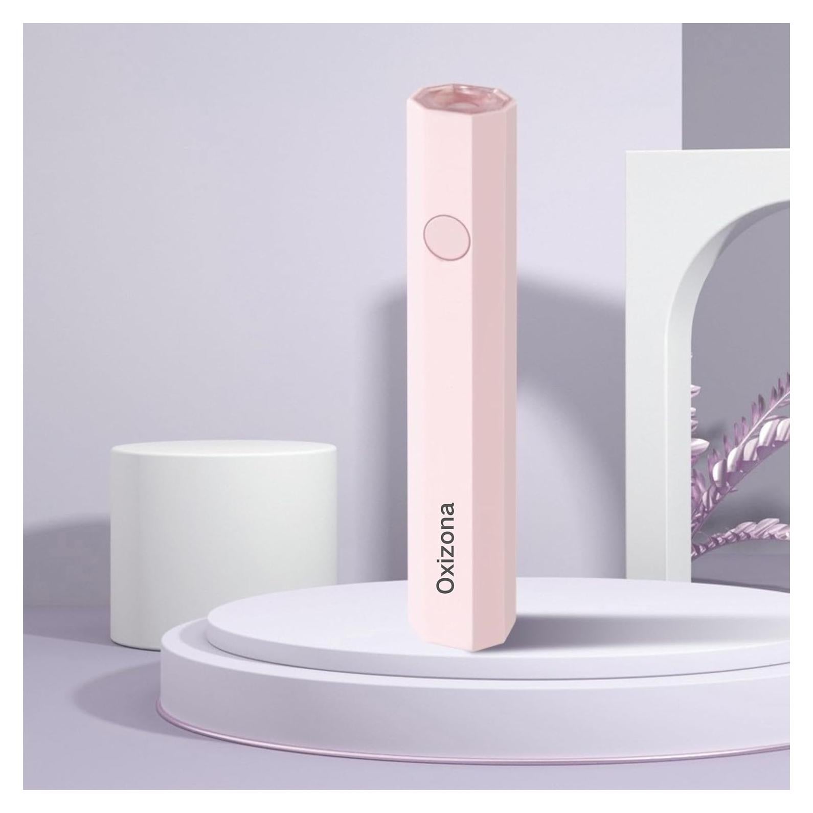 Lámpara UV de Mano OXIZONA para Uñas de Gel Rosa