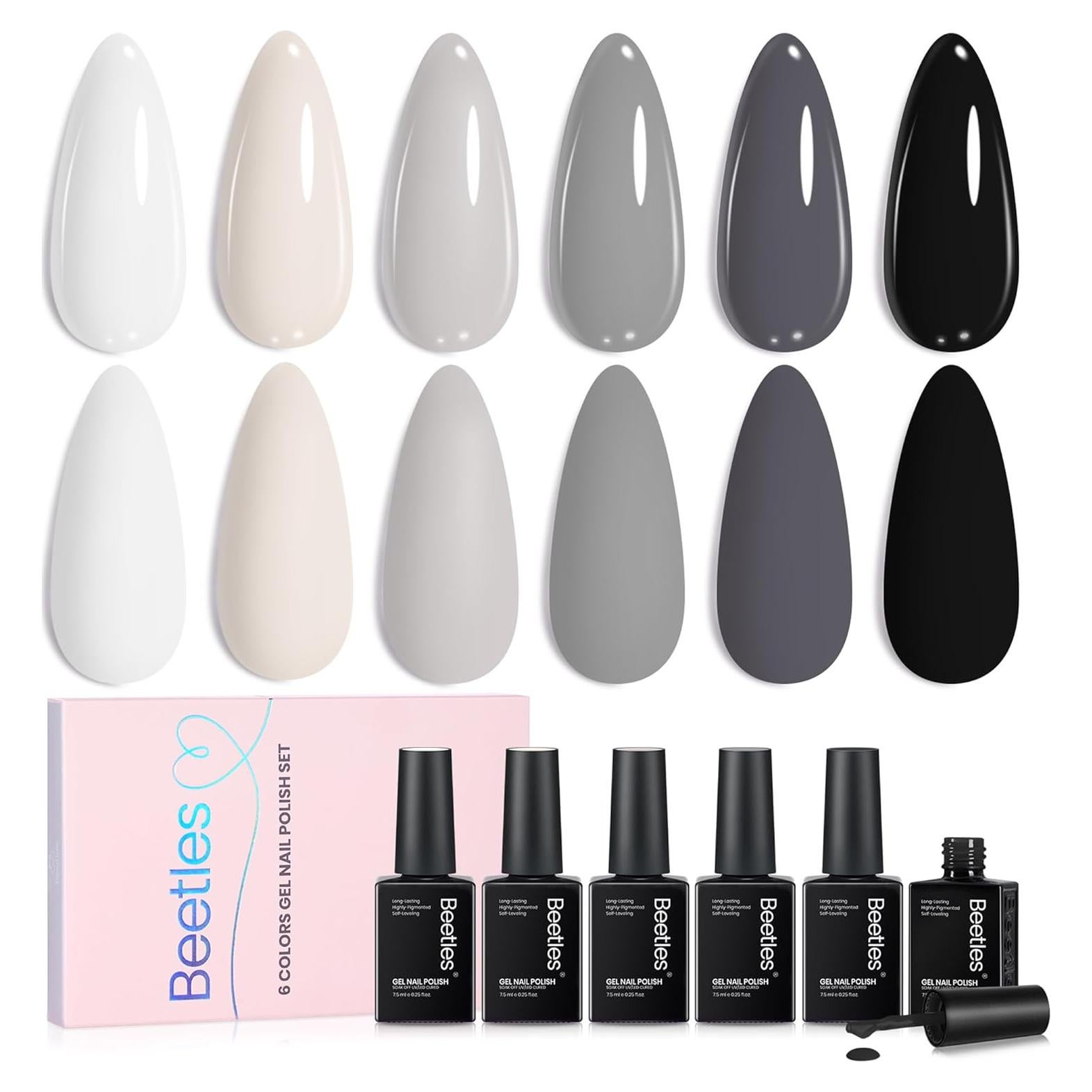 Set de Esmalte en Gel Beetles Eclipse Suave 6 Colores 7.5ml