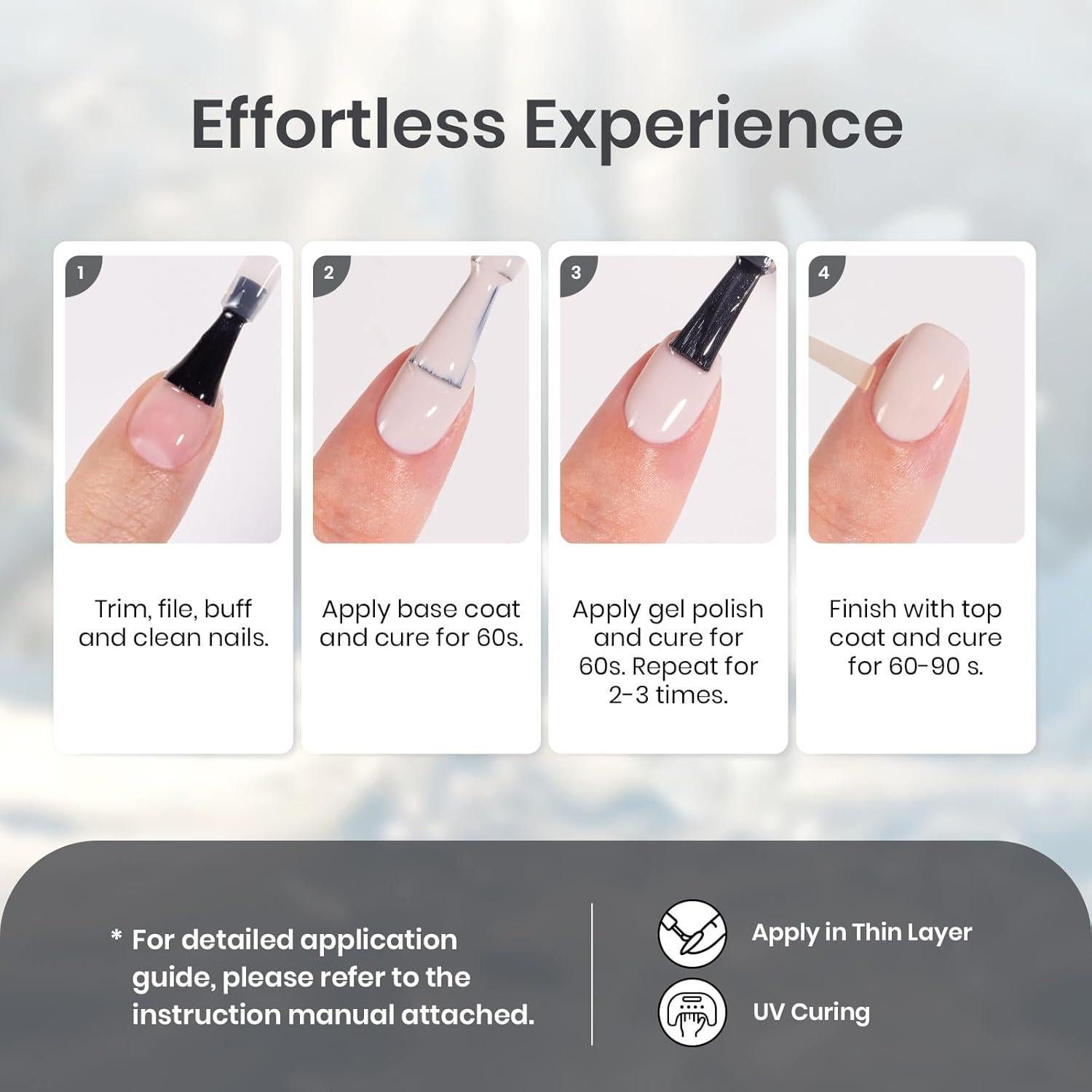 Set de Esmalte en Gel Beetles Eclipse Suave 6 Colores 7.5ml