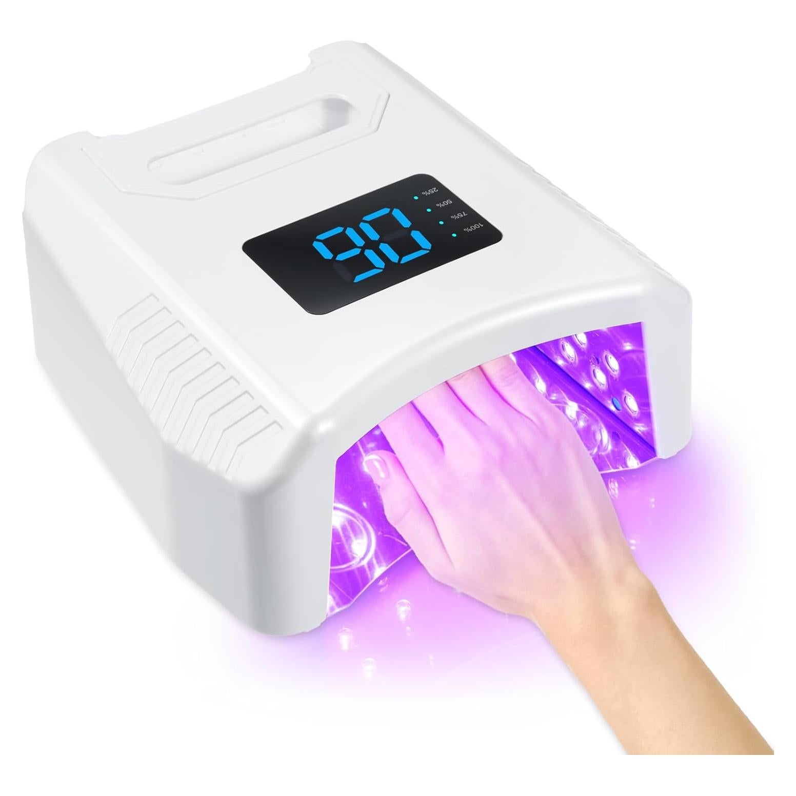 Lámpara de Uñas UV LED Inalámbrica Layhou 80W 52 LEDs