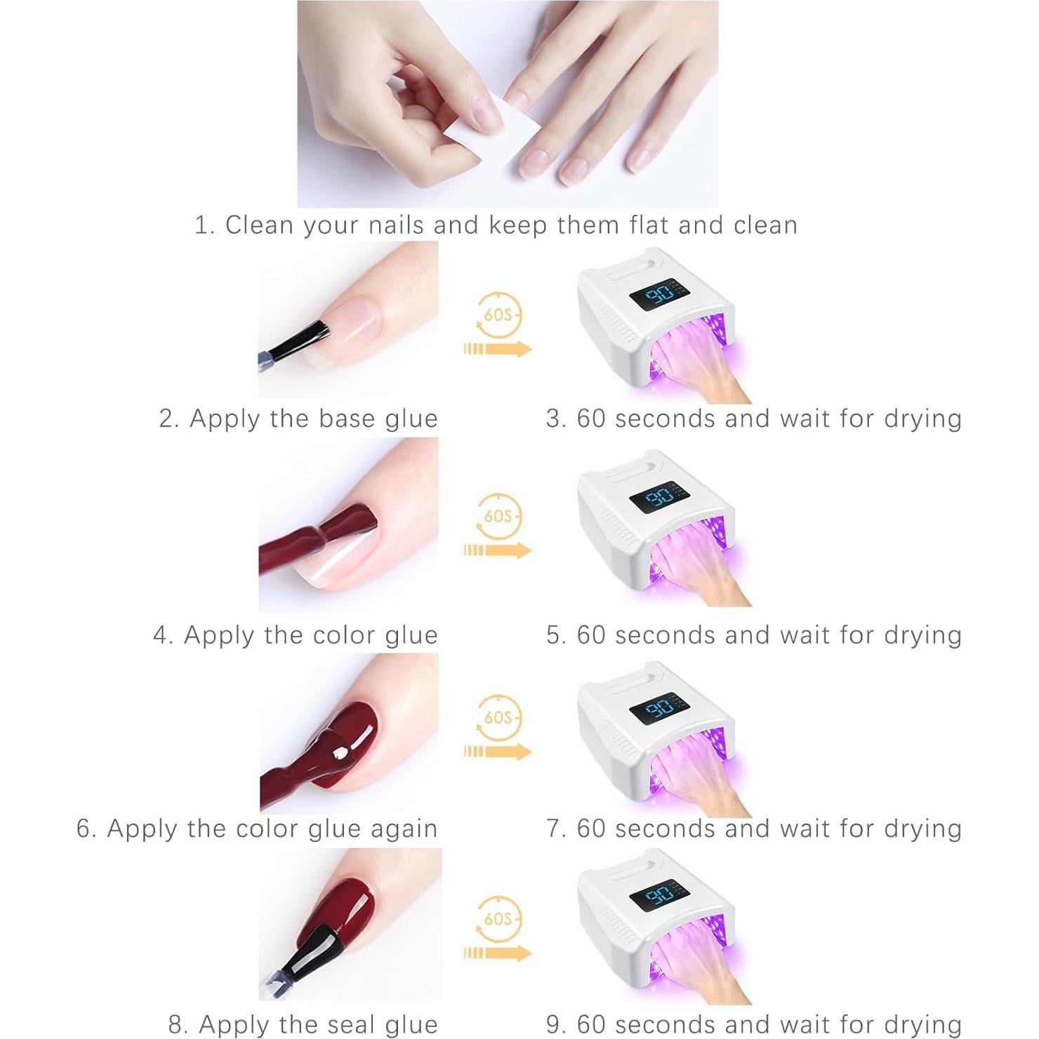 Lámpara de Uñas UV LED Inalámbrica Layhou 80W 52 LEDs