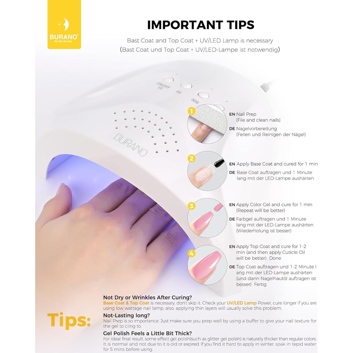 Esmalte de Uñas en Gel BURANO 15ml Rosa 702 Neon Removible