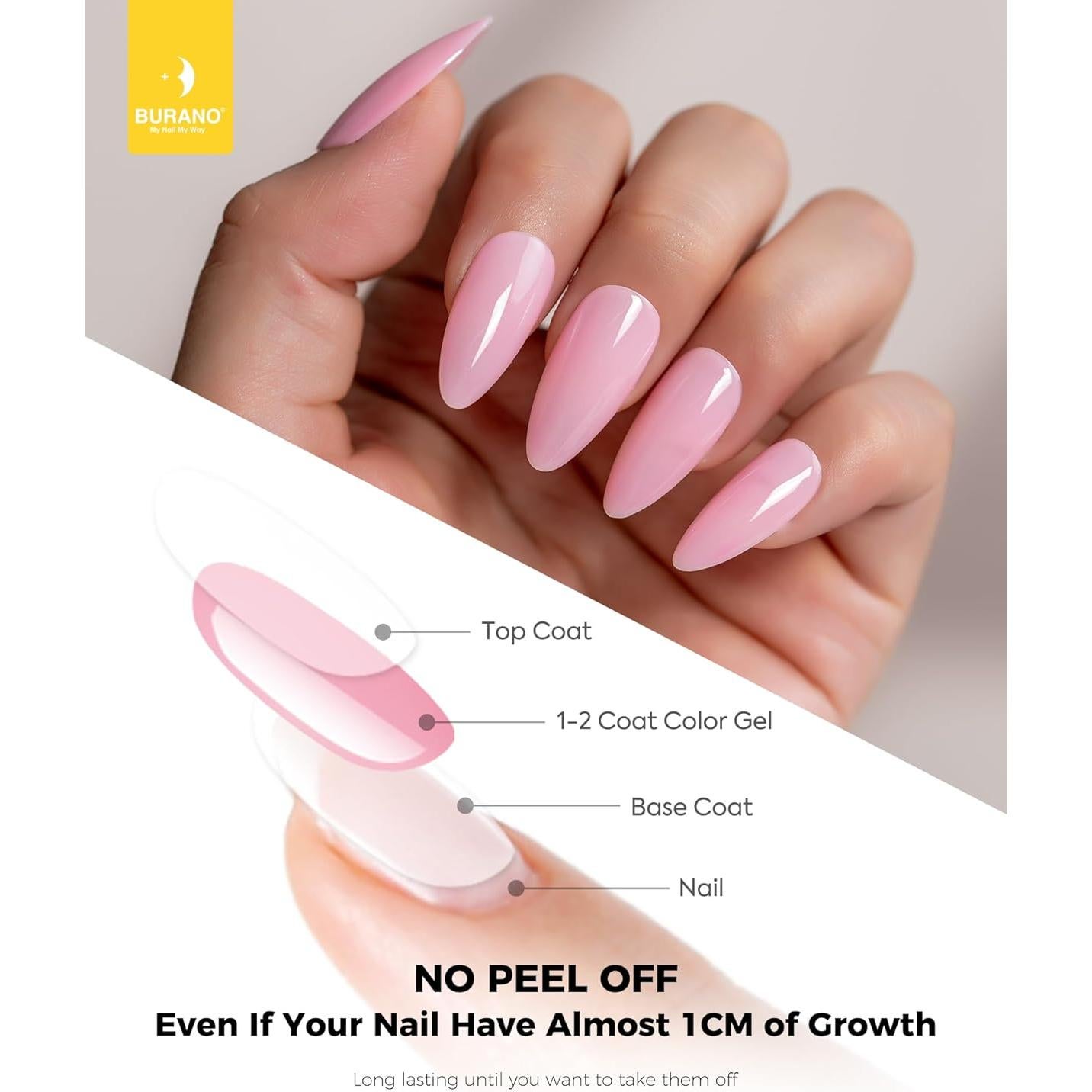 Esmalte de Uñas en Gel BURANO 15ml Rosa 702 Neon Removible