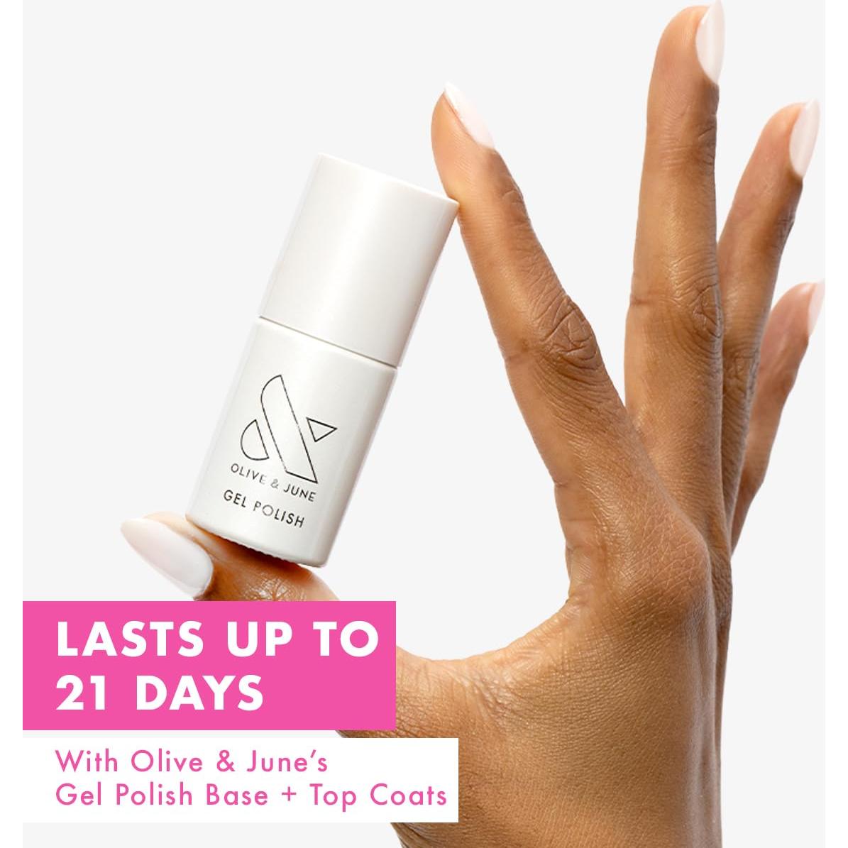 Esmalte en Gel Olive & June Atlas | Blanco Perlado | 21 Días