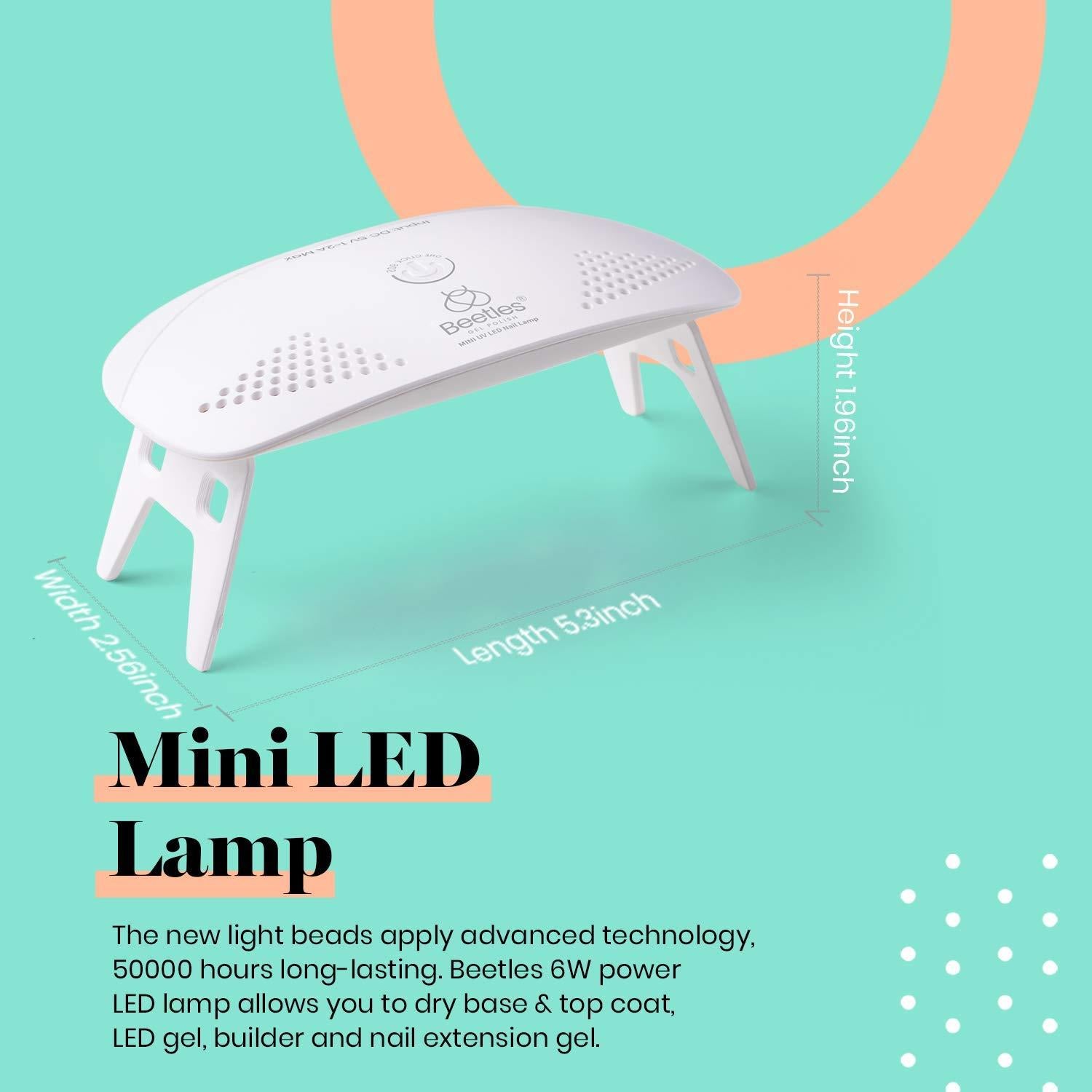 Kit de Esmalte de Uñas en Gel Nude Beetles con Luz UV LED