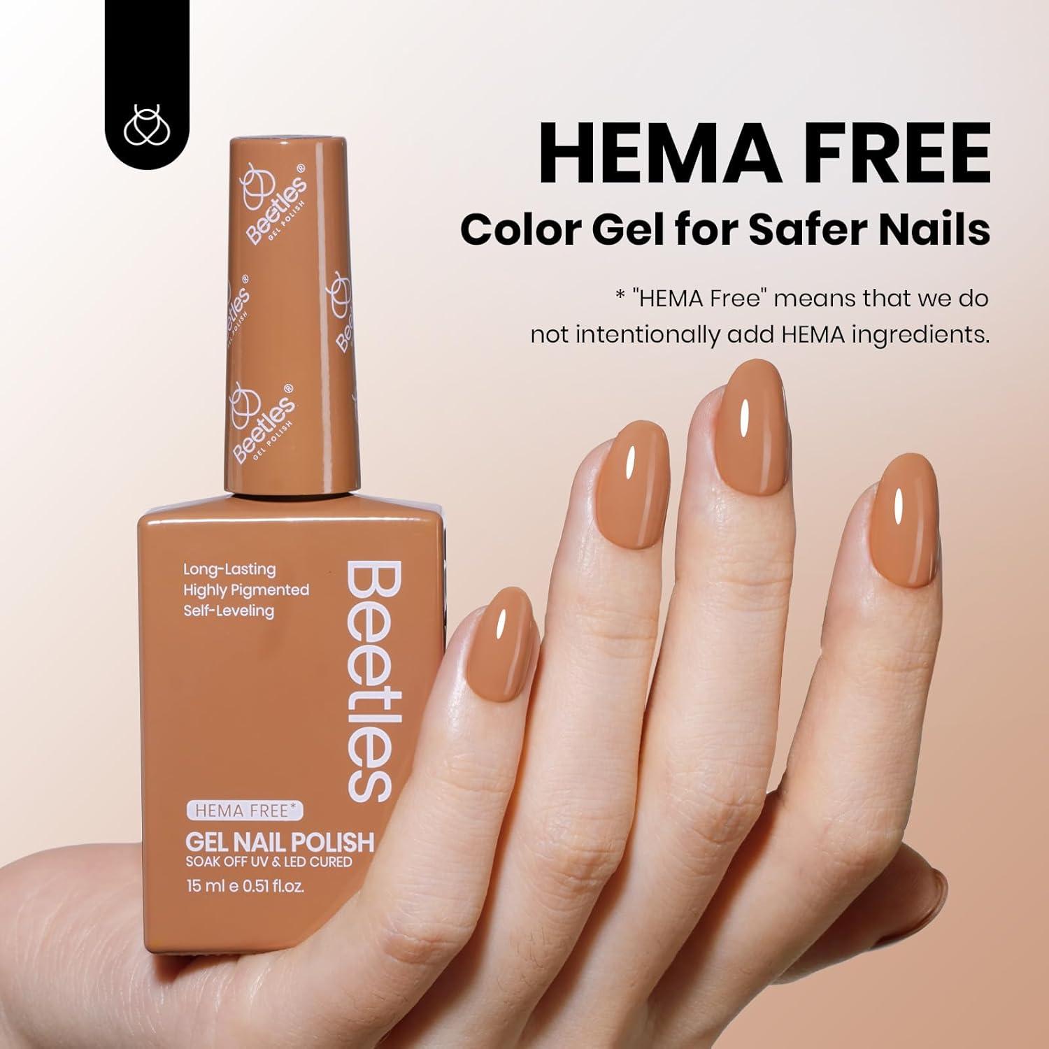 Esmalte en Gel Beetles Libre de Hema Marrón 15ml UV LED