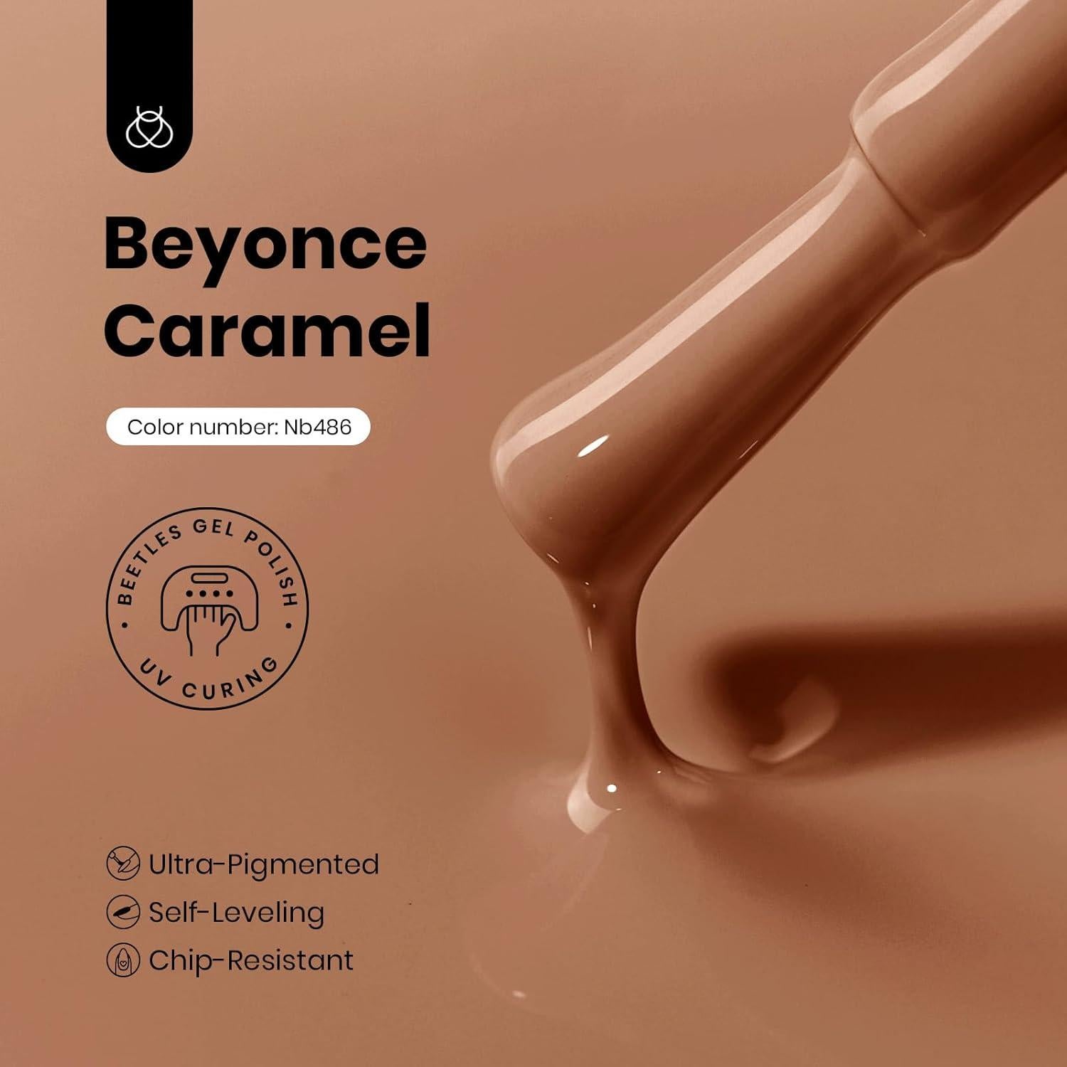 Esmalte en Gel Beetles Libre de Hema Marrón 15ml UV LED