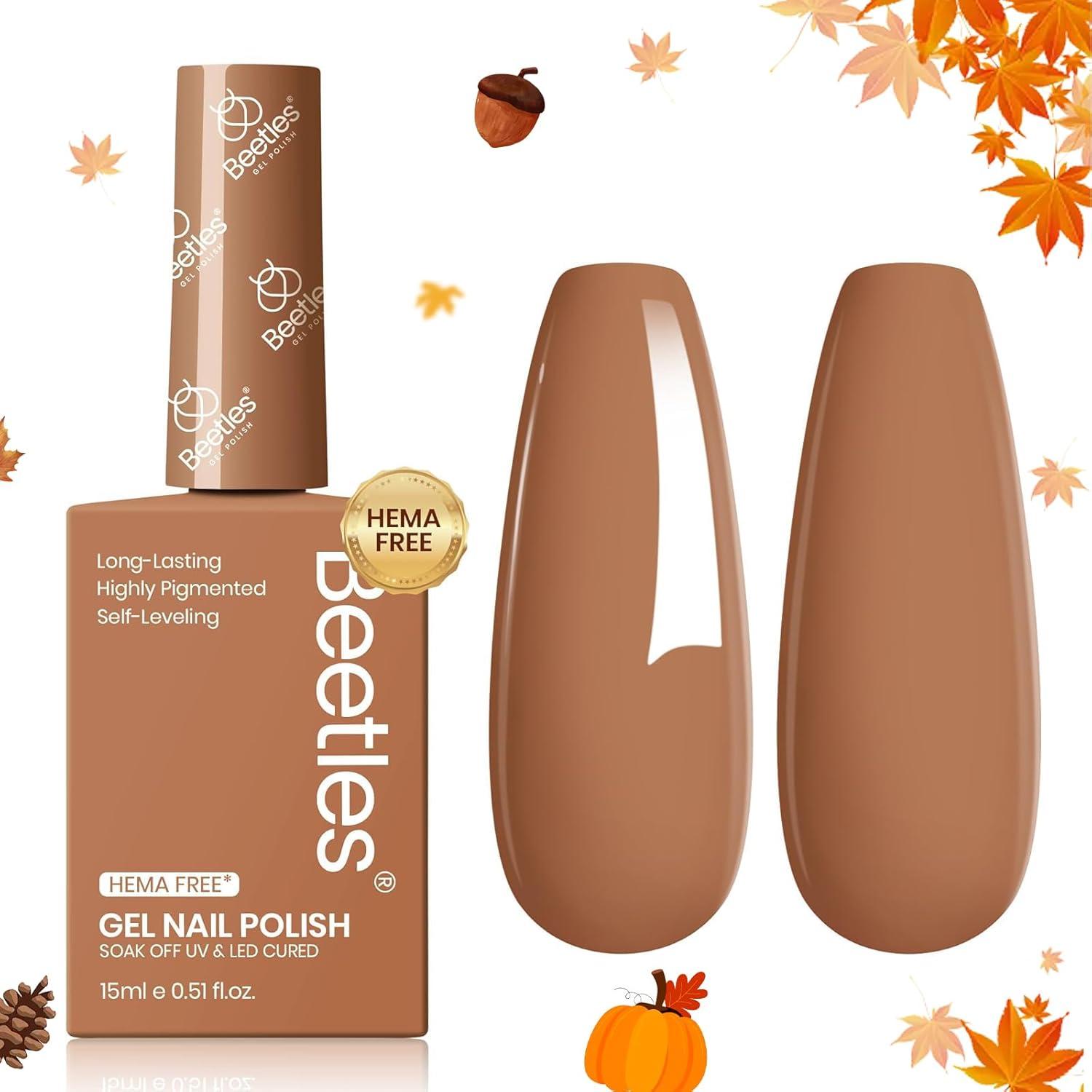 Esmalte en Gel Beetles Libre de Hema Marrón 15ml UV LED