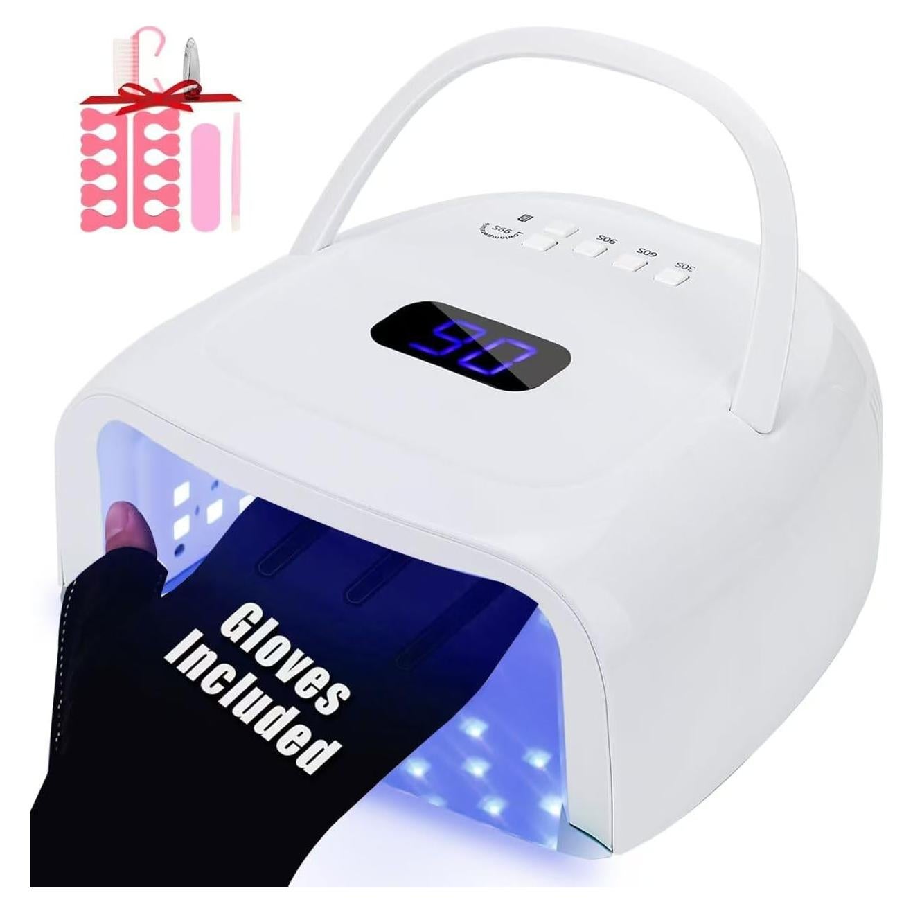 Lámpara de Uñas UV LED NailShow 60W Recargable con Temporizador