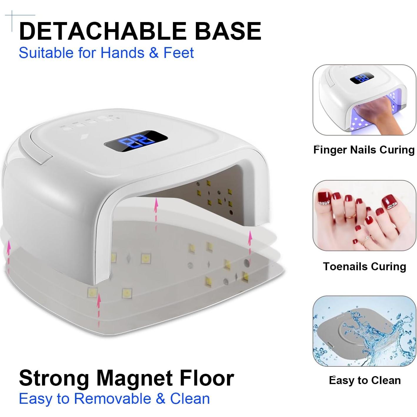 Lámpara de Uñas UV LED NailShow 60W Recargable con Temporizador