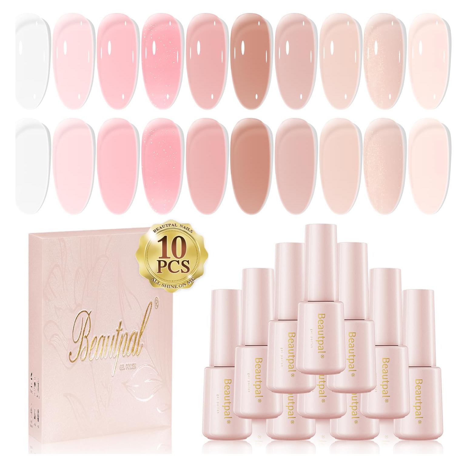 Set de Esmalte de Uñas Gel Nude Beautpal - 10 Colores 7ml