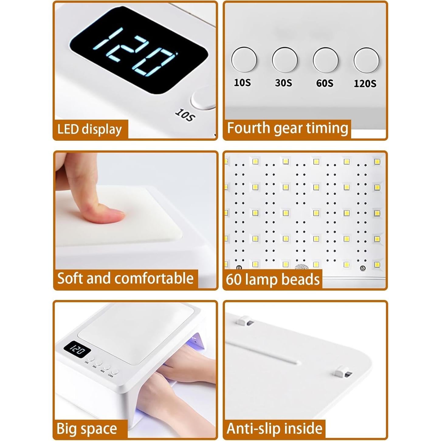 Lámpara UV LED 72W Kalolary para Esmalte de Uñas en Gel