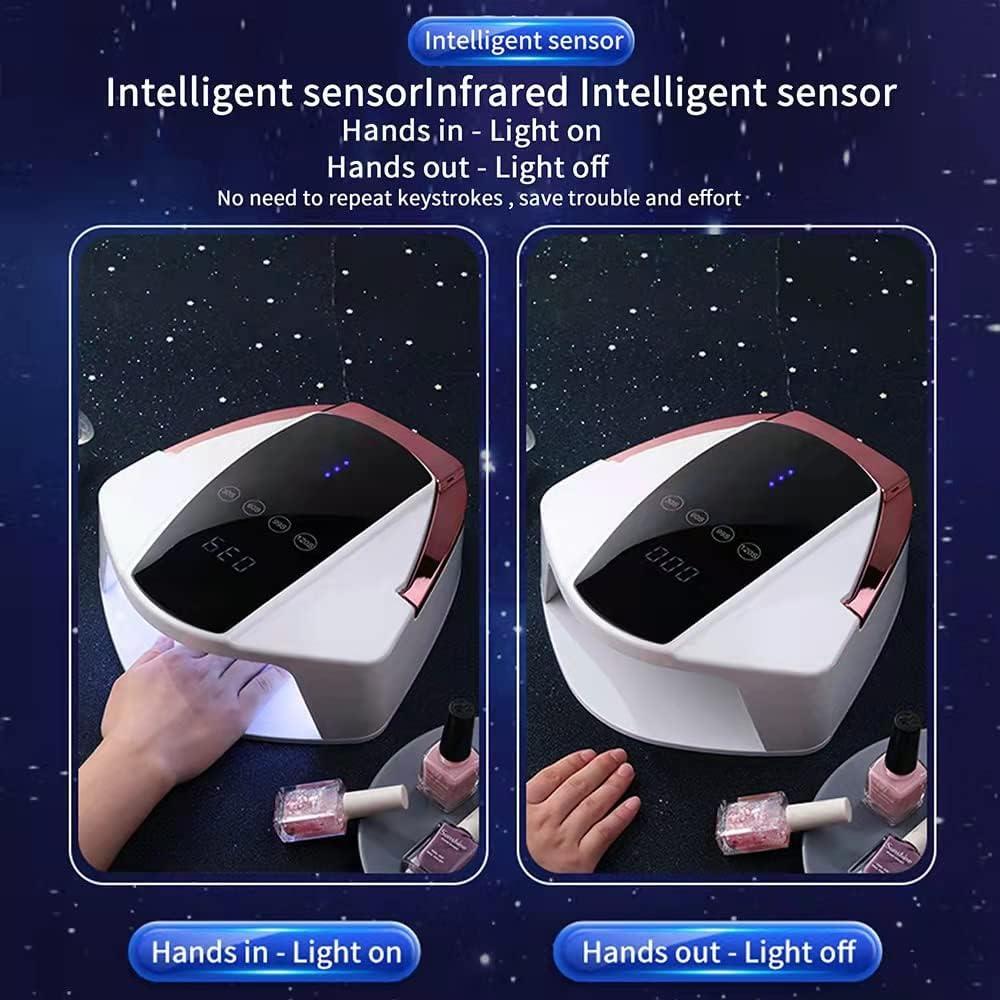Lámpara de Uñas LED UV 96W NailShow, Secador Profesional Recargable