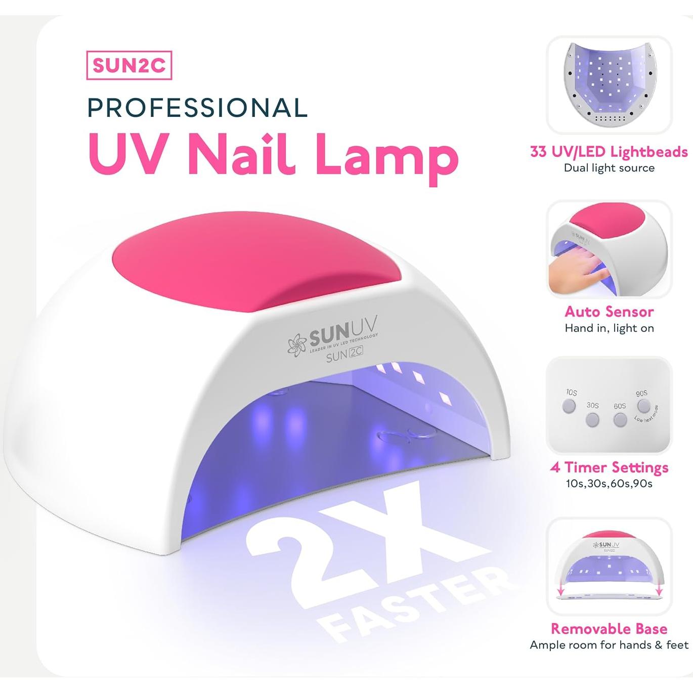 Kit de Esmalte de Uñas SUNUV SUN2C 16 Colores Gel y Herramientas