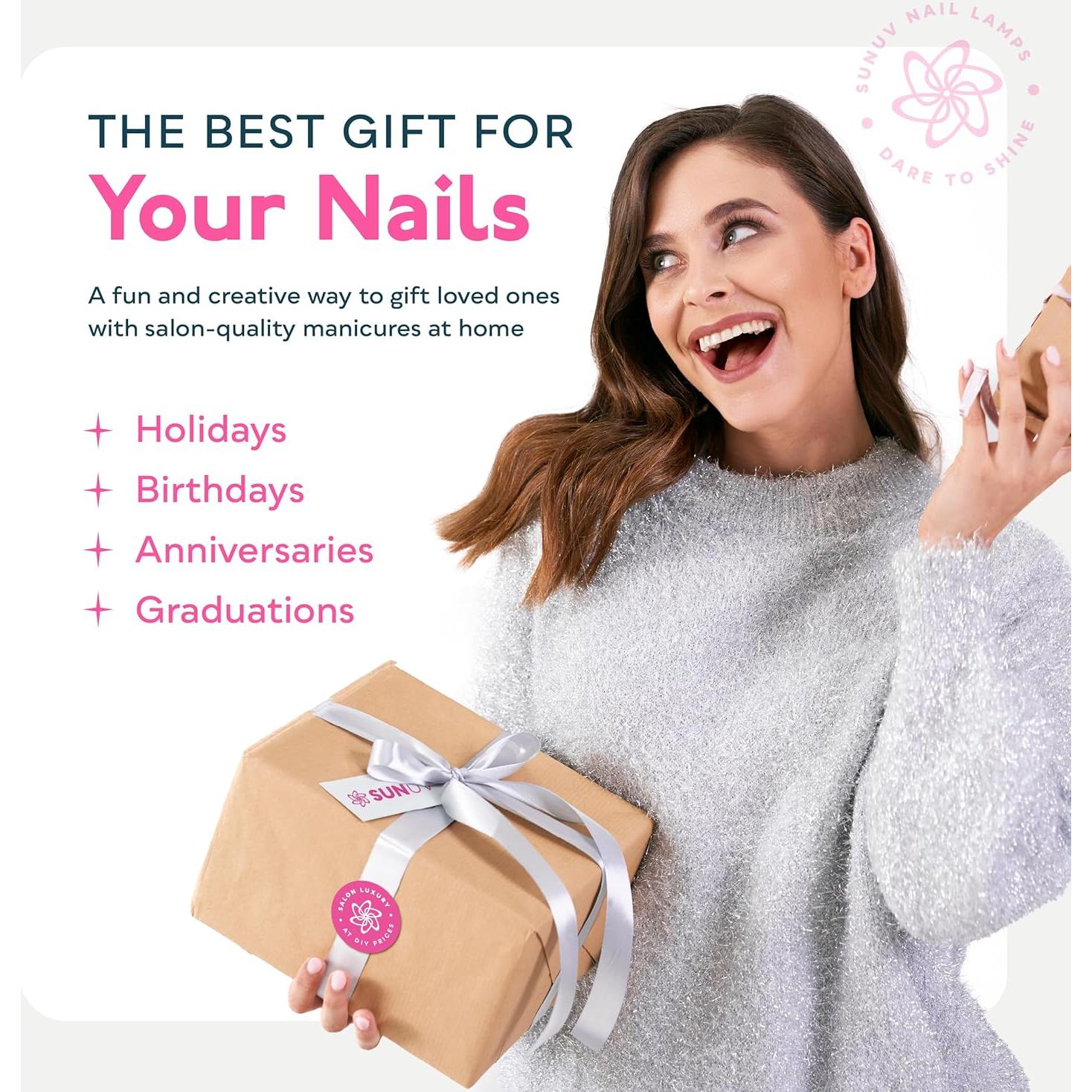 Kit de Esmalte de Uñas SUNUV SUN2C 16 Colores Gel y Herramientas