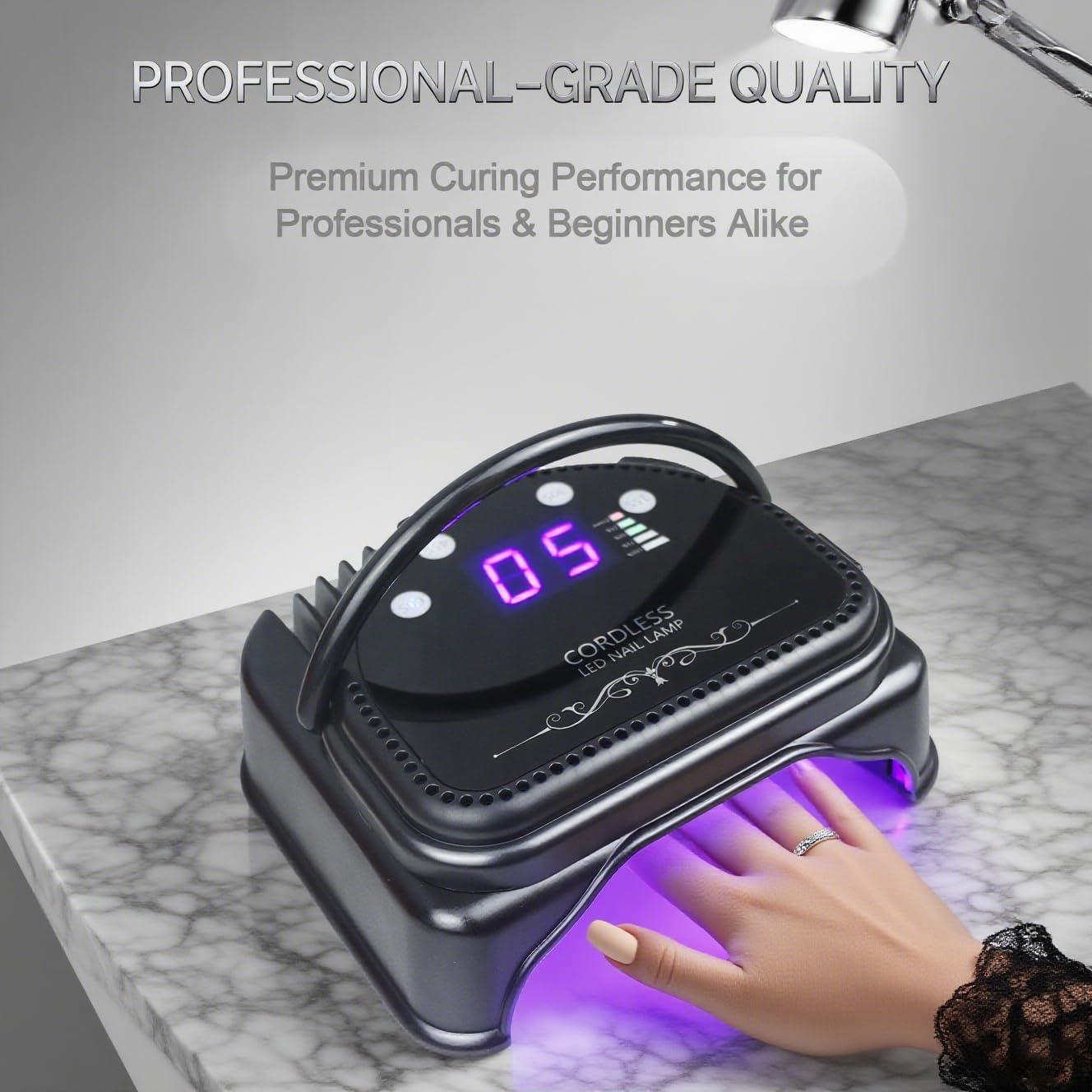 Lámpara de Uñas UV LED Inalámbrica Lumcrissy 64W Portátil