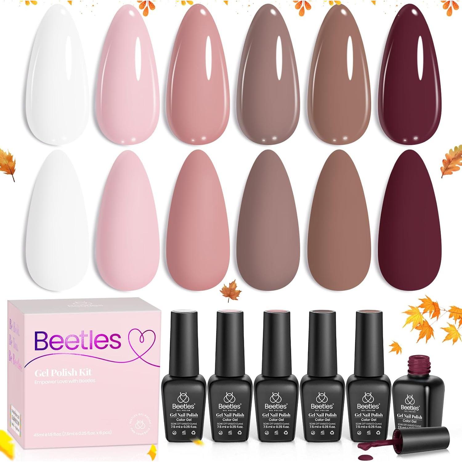 Set de Esmalte en Gel Beetles Hora del Café 6 Colores 7.5ml