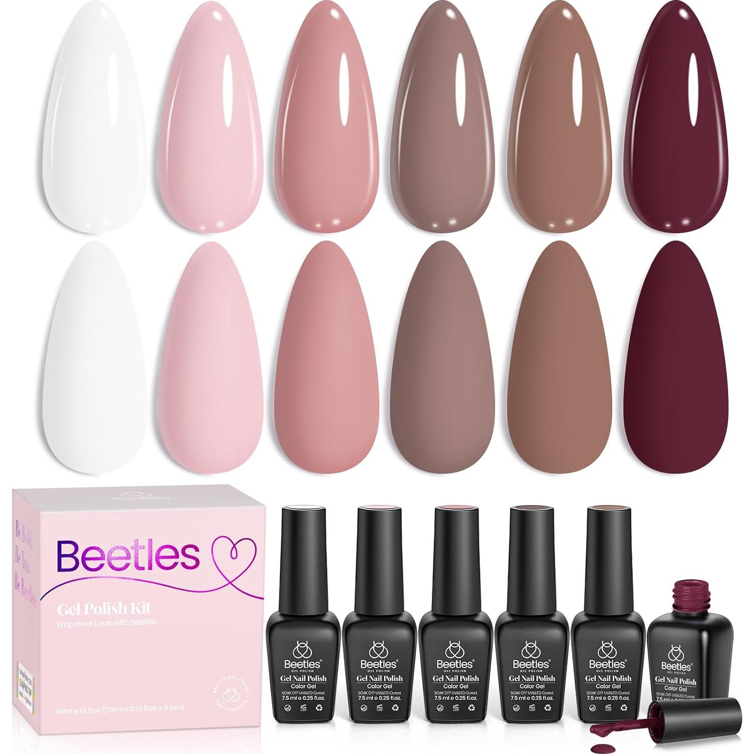 Set de Esmalte en Gel Beetles Hora del Café 6 Colores 7.5ml